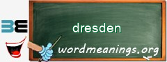 WordMeaning blackboard for dresden